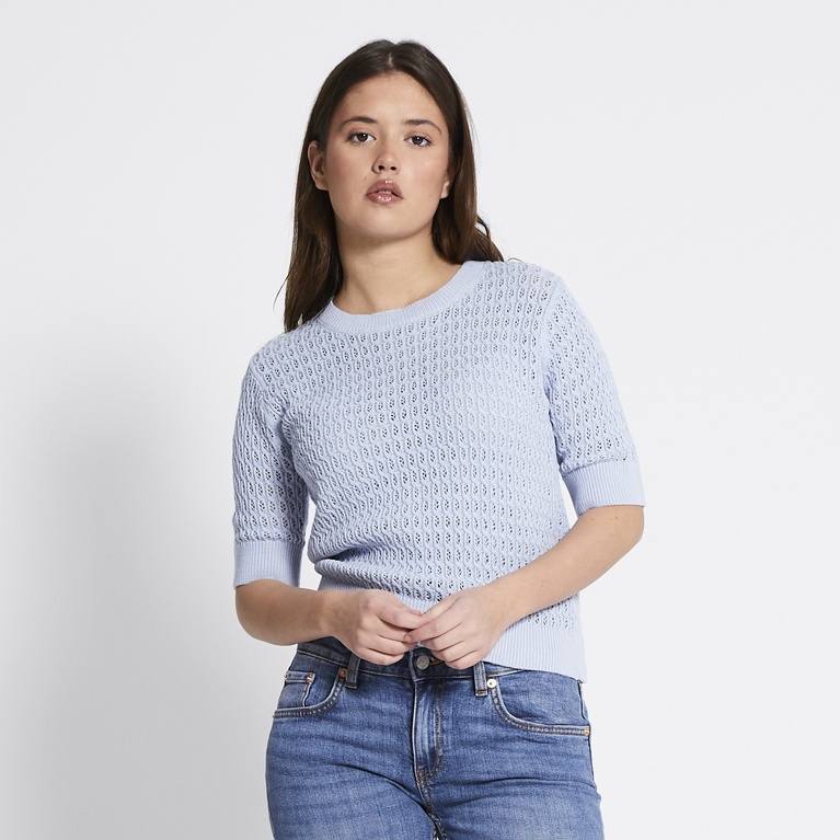 Mønsterstrikket trøje "Viola"